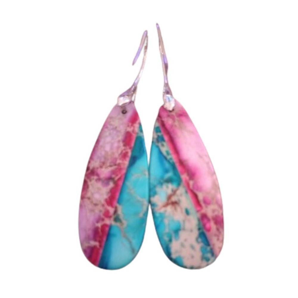 Marble Hook Earrings